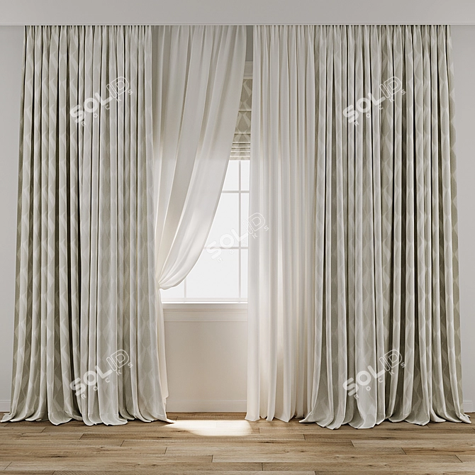 Texture-Curtain 3D Model Set 3D model image 1