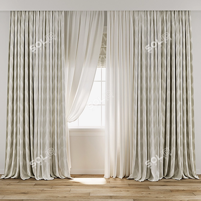 Texture-Curtain 3D Model Set 3D model image 4