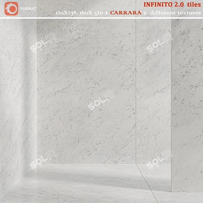 Elegant Infinity 2.0 Tile Collection 3D model image 2