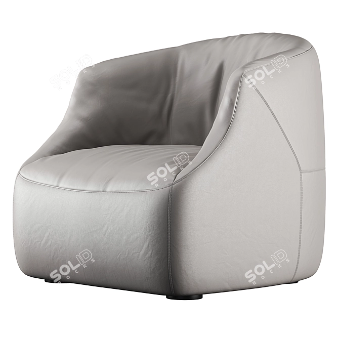 Unique Blob Armchair Design 3D model image 2