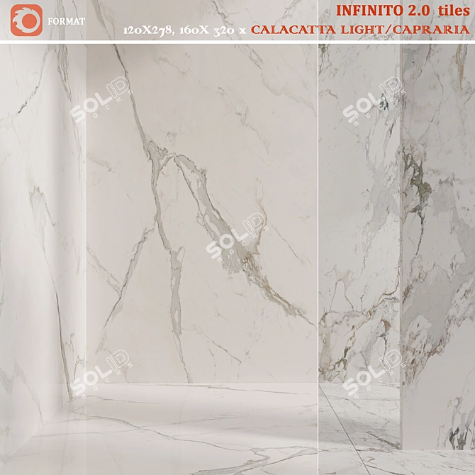 Ethereal Marble Tile Collection 3D model image 1