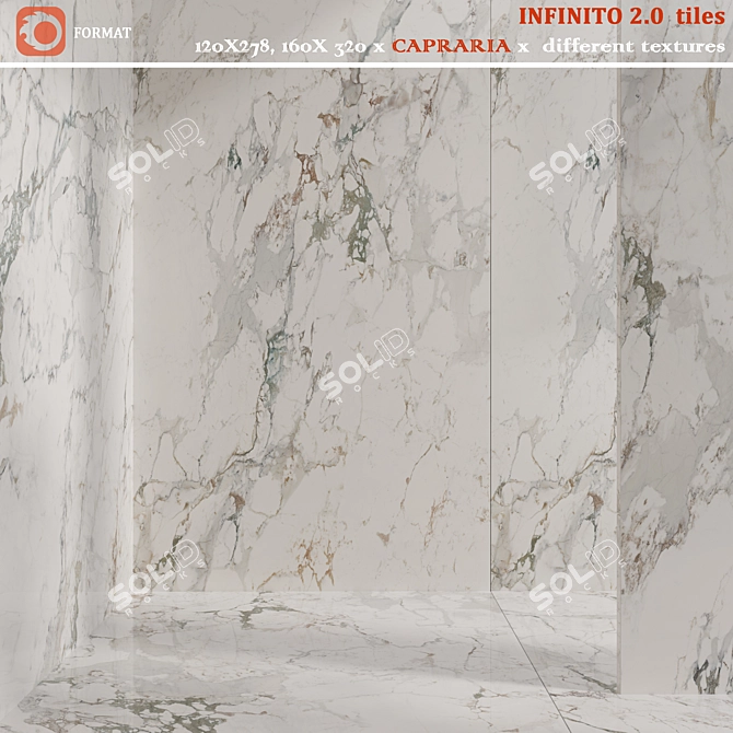 Ethereal Marble Tile Collection 3D model image 2