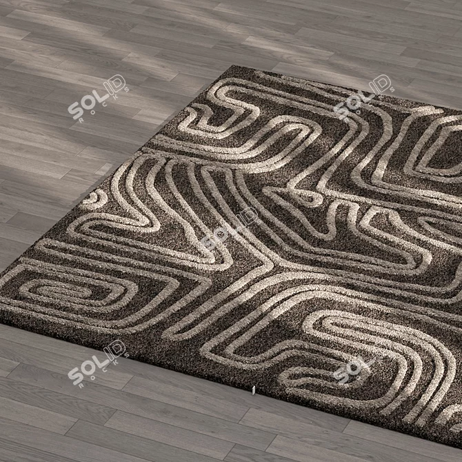 Geometric Passage Modern Carpets 3D model image 2