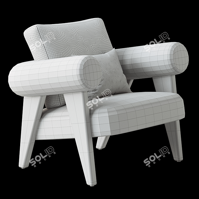 Modern Luxury Ghibli Armchair 3D model image 4