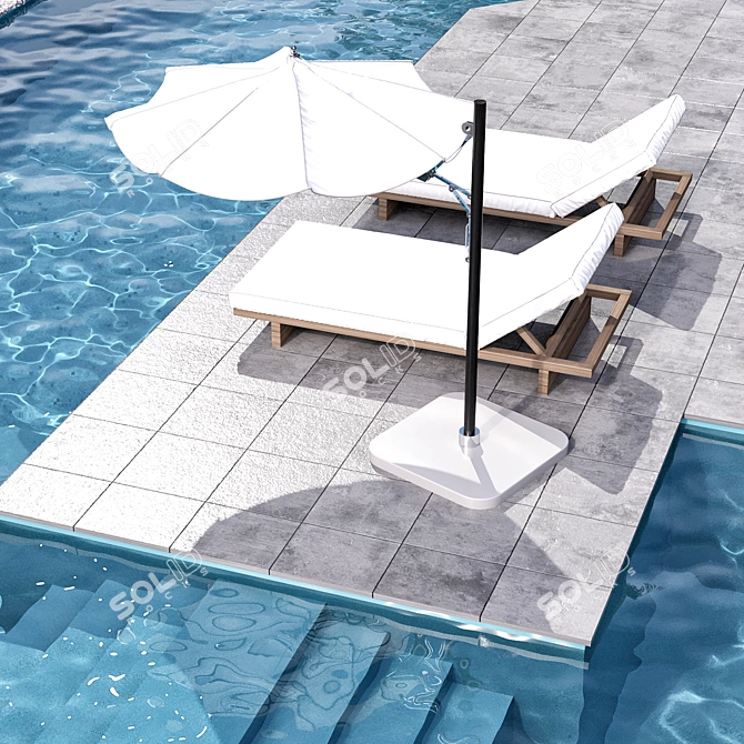 Modern Pool No110 - VRay & Corona 3D model image 5