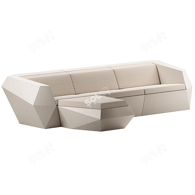 Vondom FAZ 4 Modular Sofa 3D model image 2