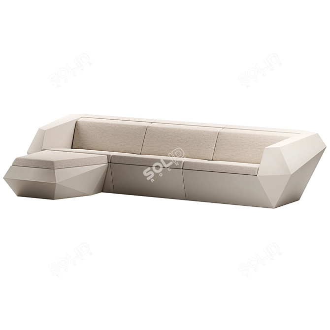 Vondom FAZ 4 Modular Sofa 3D model image 3