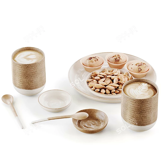 Table Setting Kit with Tableware 3D model image 5