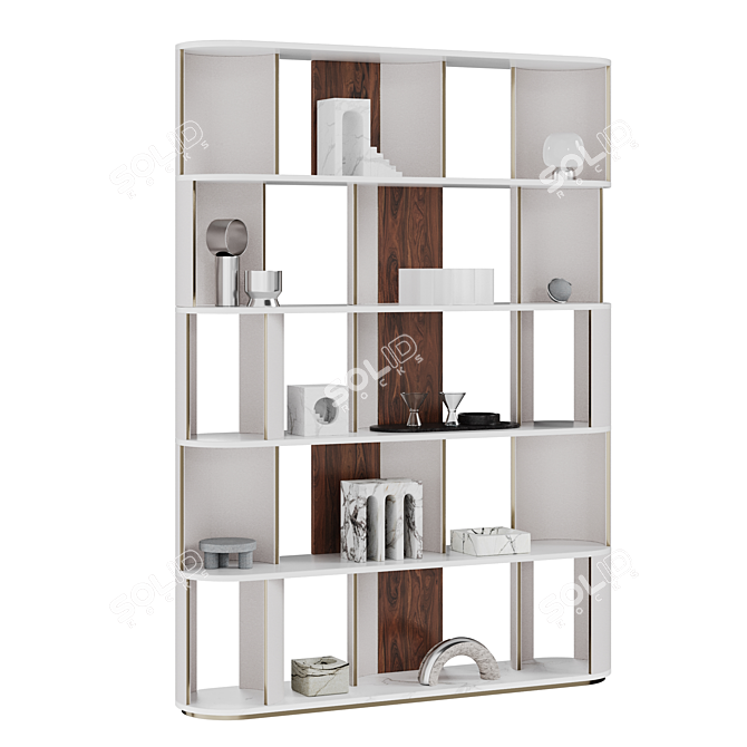 Elegant Capital Collection Bookcase Sipario 3D model image 5