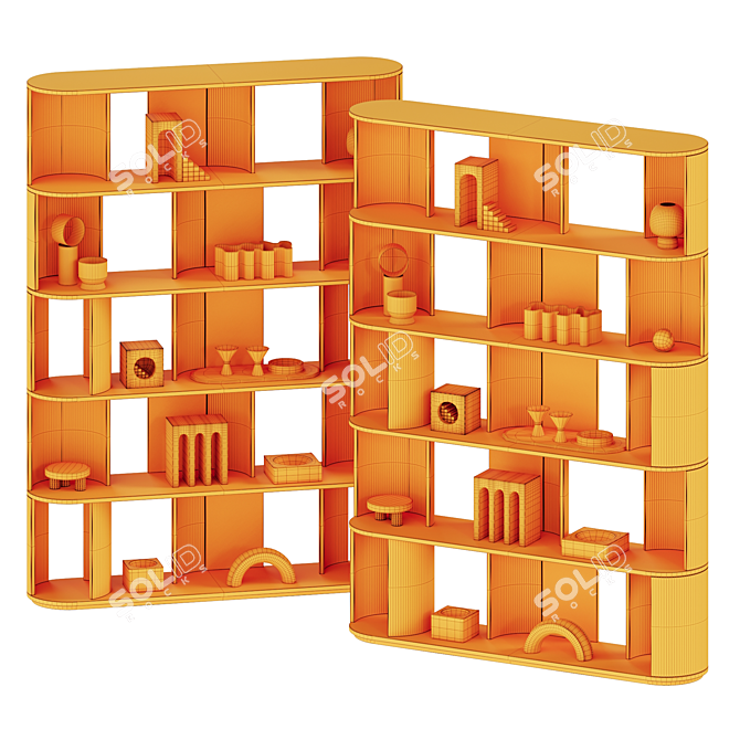 Elegant Capital Collection Bookcase Sipario 3D model image 7