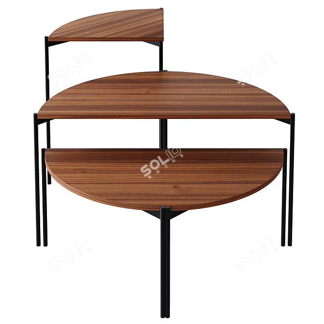 Lign Roset Quadran Occasional Tables Set 3D model image 4