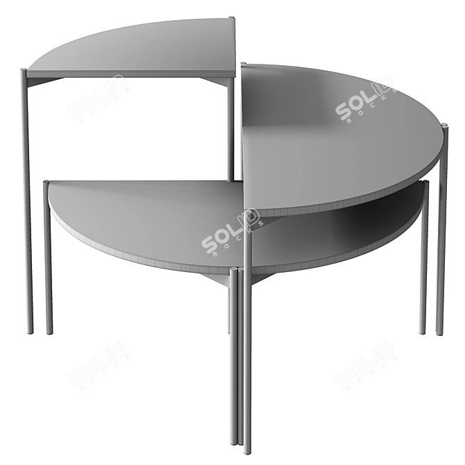 Lign Roset Quadran Occasional Tables Set 3D model image 5