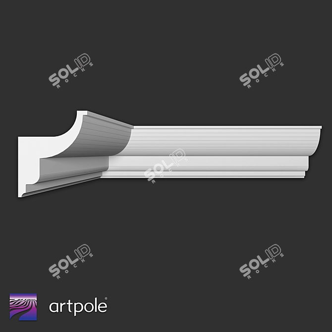 Gypsum Cornice SKTL104 3D model image 2