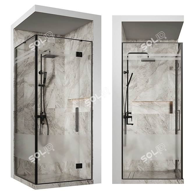 Luxury Spa Shower Cabin 3D model image 1