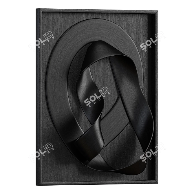 Wooden Wall Art Decor Piece 3D model image 3