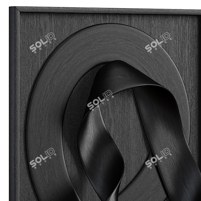 Wooden Wall Art Decor Piece 3D model image 5