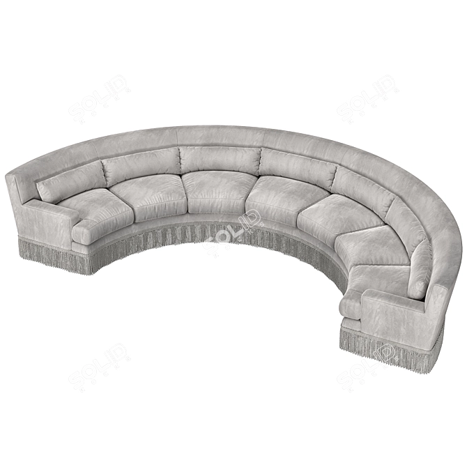 Luxurious Baker Yves U Sofa 3D model image 3