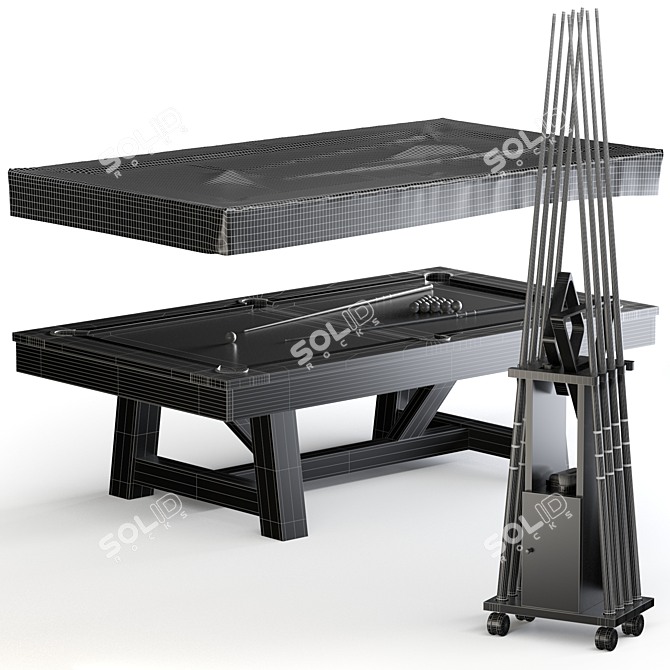 Botanic 8' Pool Table, Premium Materials 3D model image 7