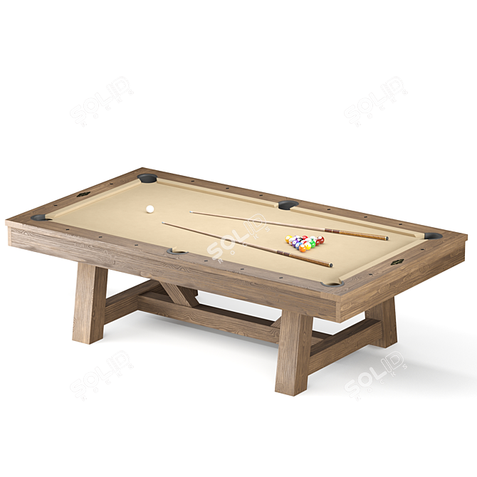 Botanic 8' Pool Table, Premium Materials 3D model image 9