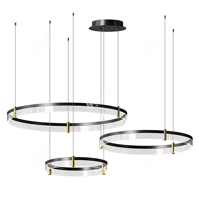 Elegant Nudara Chandelier, Luxurious Lighting 3D model image 2