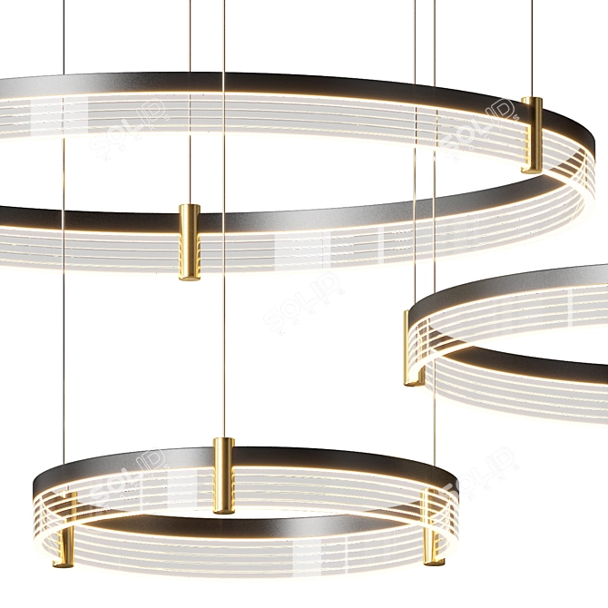 Elegant Nudara Chandelier, Luxurious Lighting 3D model image 3