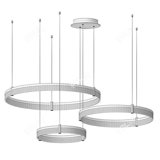 Elegant Nudara Chandelier, Luxurious Lighting 3D model image 4