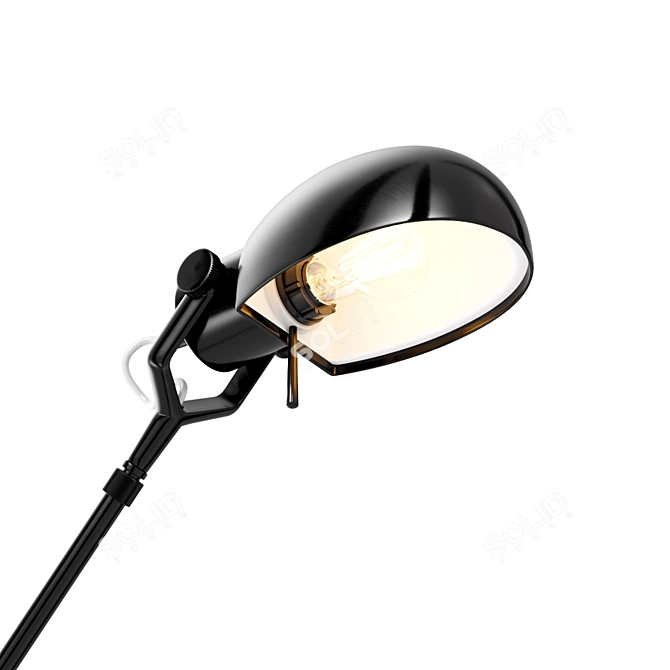 Sleek Dome Shade Floor Lamp 3D model image 5