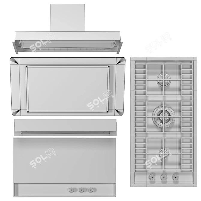 Franke Appliance Set3 Bundle 3D model image 8