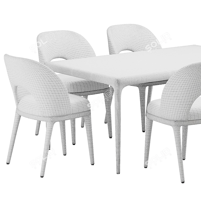 Boerum Dining Set Modern Design 3D model image 5