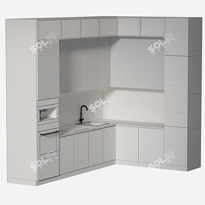 Modern Kitchen 3D Model 2014 3D model image 5