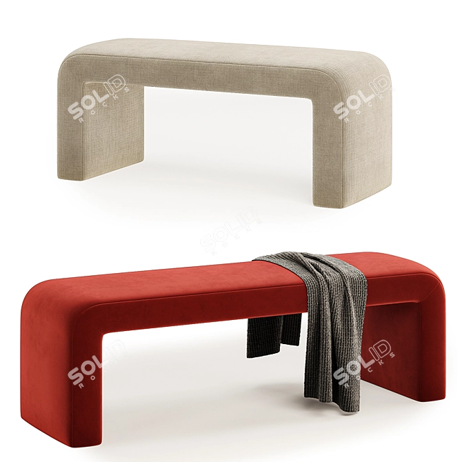 Versatile Sophia Bench Set 3D model image 1