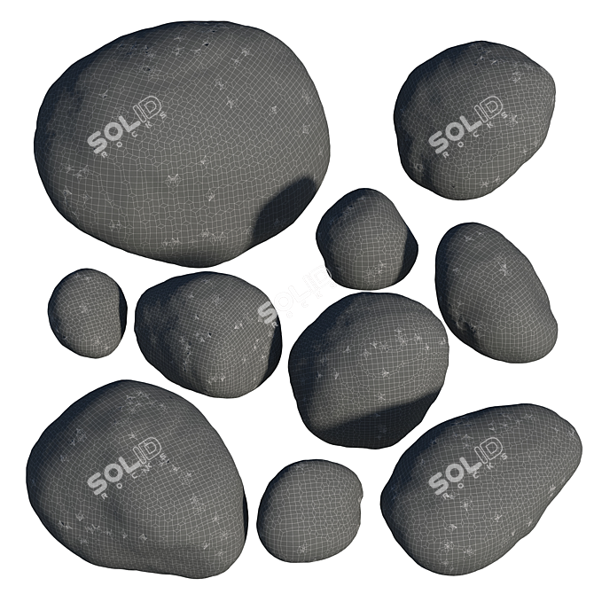 Dual Texture Stone Set 3D model image 6