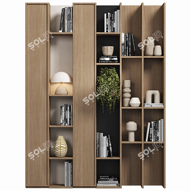 Modular Storage Cabinet Shelves 3D 3D model image 1