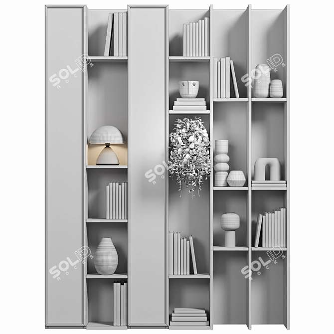 Modular Storage Cabinet Shelves 3D 3D model image 4