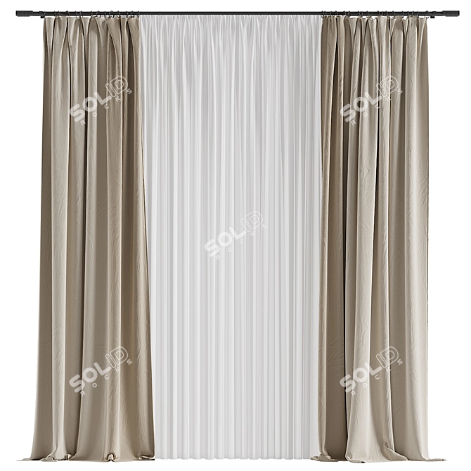 Refined Curtain #053 3D model image 1