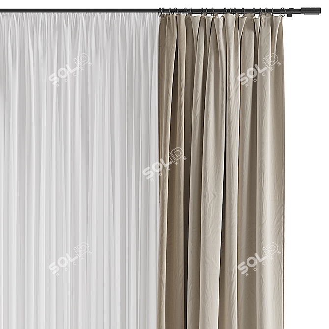 Refined Curtain #053 3D model image 2