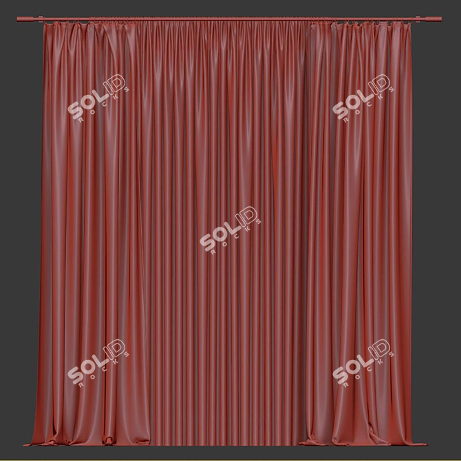 Refined Curtain #053 3D model image 3