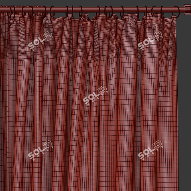 Refined Curtain #053 3D model image 4