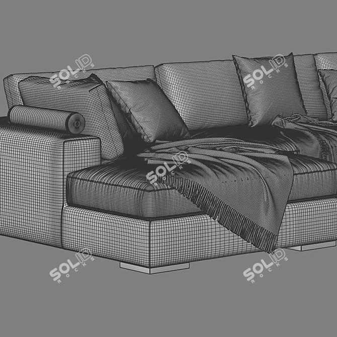 Elegant Marac Gordon Sofa Composition 3D model image 5