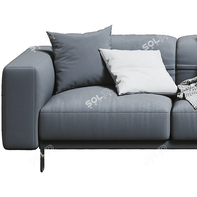 Bepop 3-Seat Sofa, Italian Design 3D model image 4