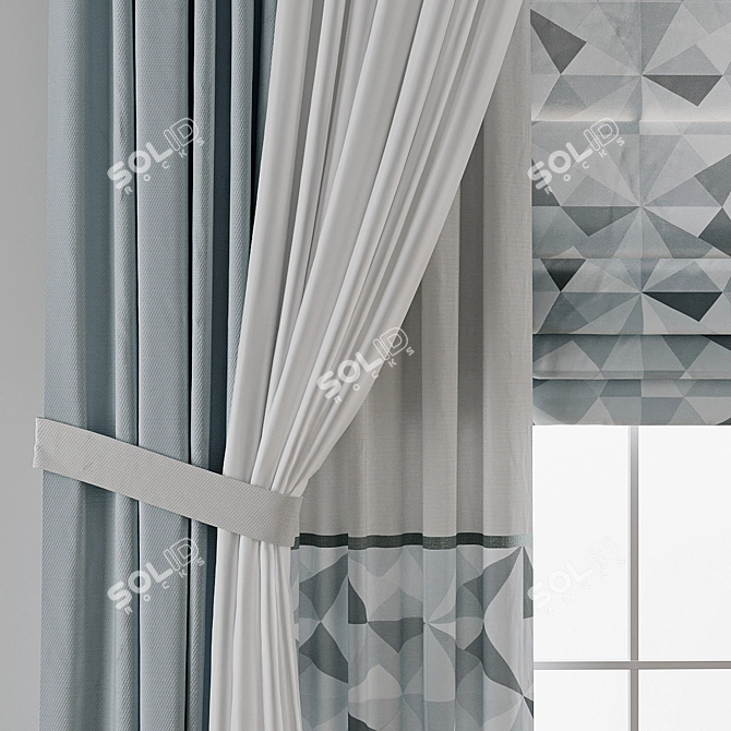 3D Curtain Model Bundle 3D model image 2