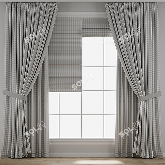 3D Curtain Model Bundle 3D model image 3