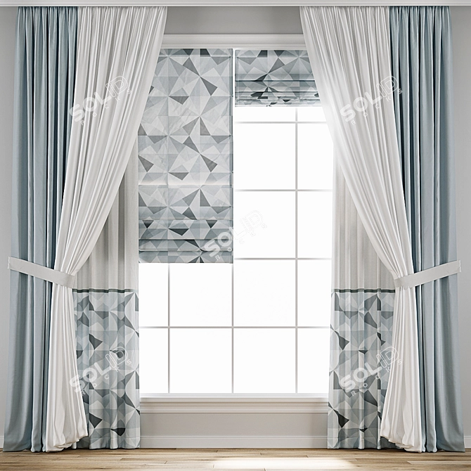 3D Curtain Model Bundle 3D model image 4