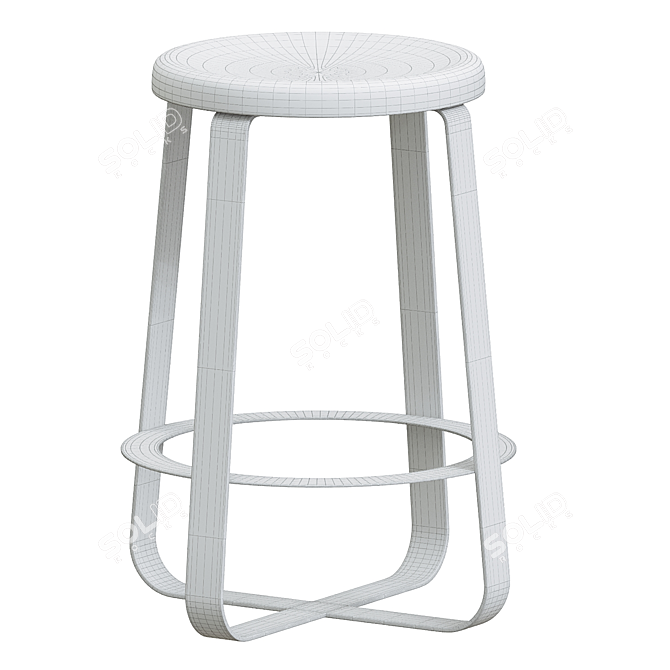 Modern Elegance Primi Counter Stool 3D model image 6