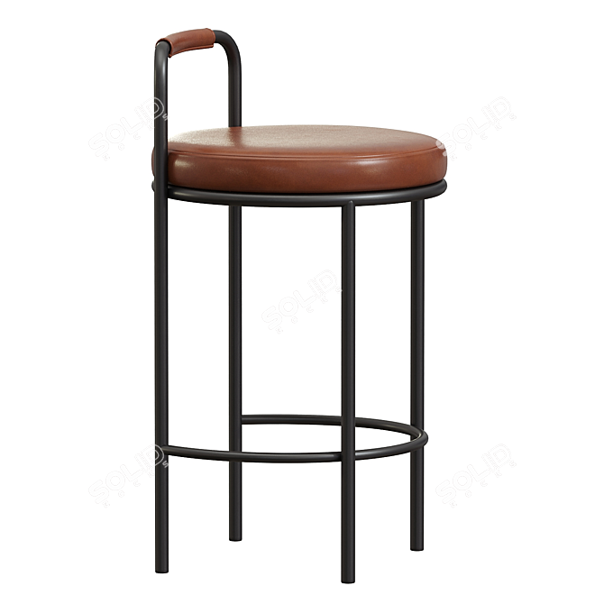 Karimi 65cm Brown Bar Stool 3D model image 2