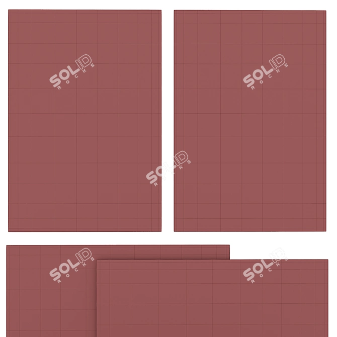 Modern Outline Rug 3D Model 3D model image 3