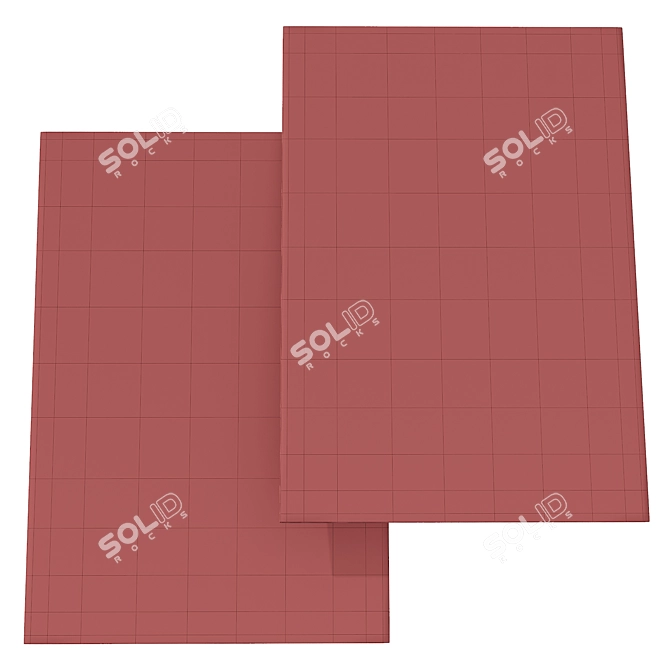 Modern Outline Rug 3D Model 3D model image 6