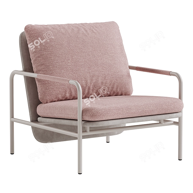 Modern Clap Outdoor Lounge Chair 3D model image 2