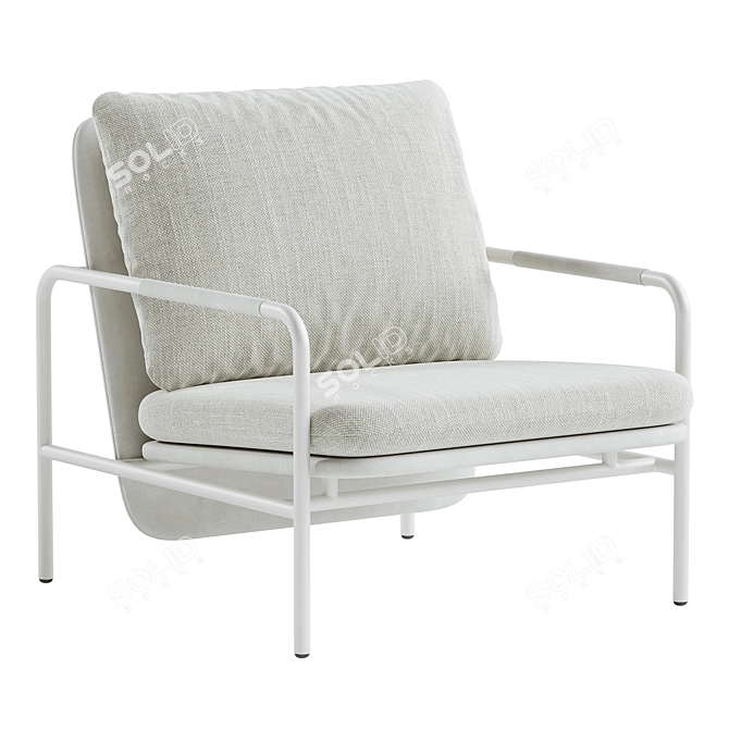 Modern Clap Outdoor Lounge Chair 3D model image 3