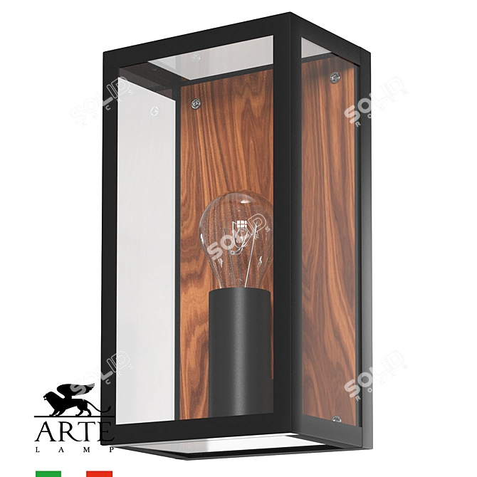 Modern Outdoor Wall Lamp 3D model image 1